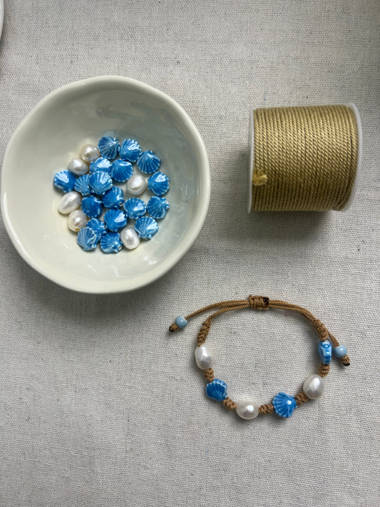 Shell & Pearl Ceramic Bracelet