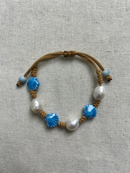 Shell & Pearl Ceramic Bracelet