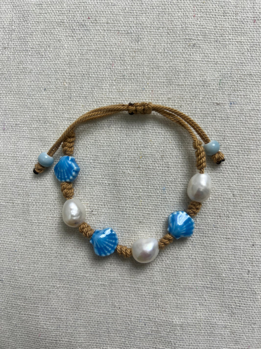 Shell & Pearl Ceramic Bracelet