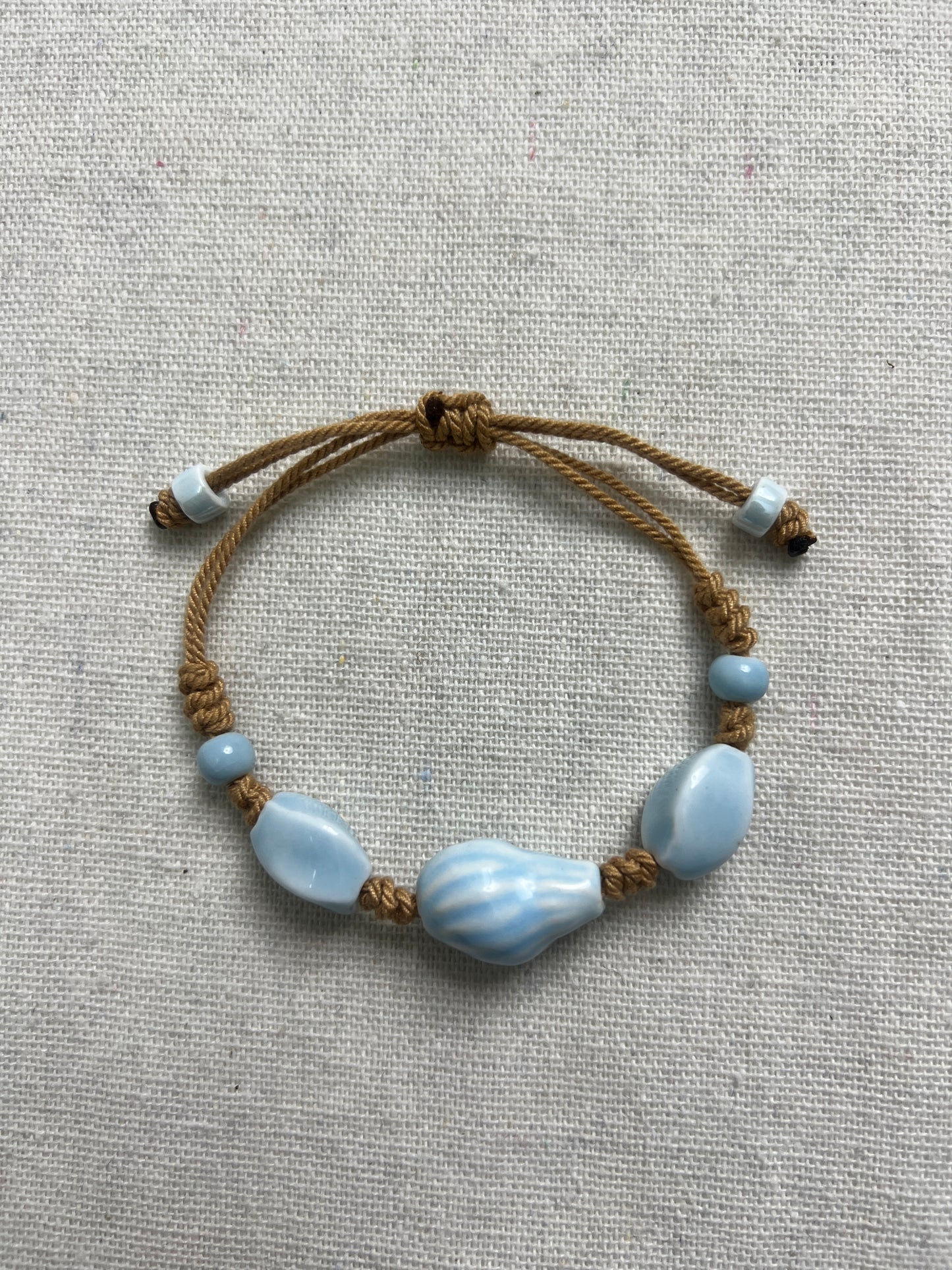 Blue Conch Shell Ceramic Bracelet